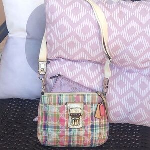 COACH Poppy Sequined Pastel Madras Swingbag Set